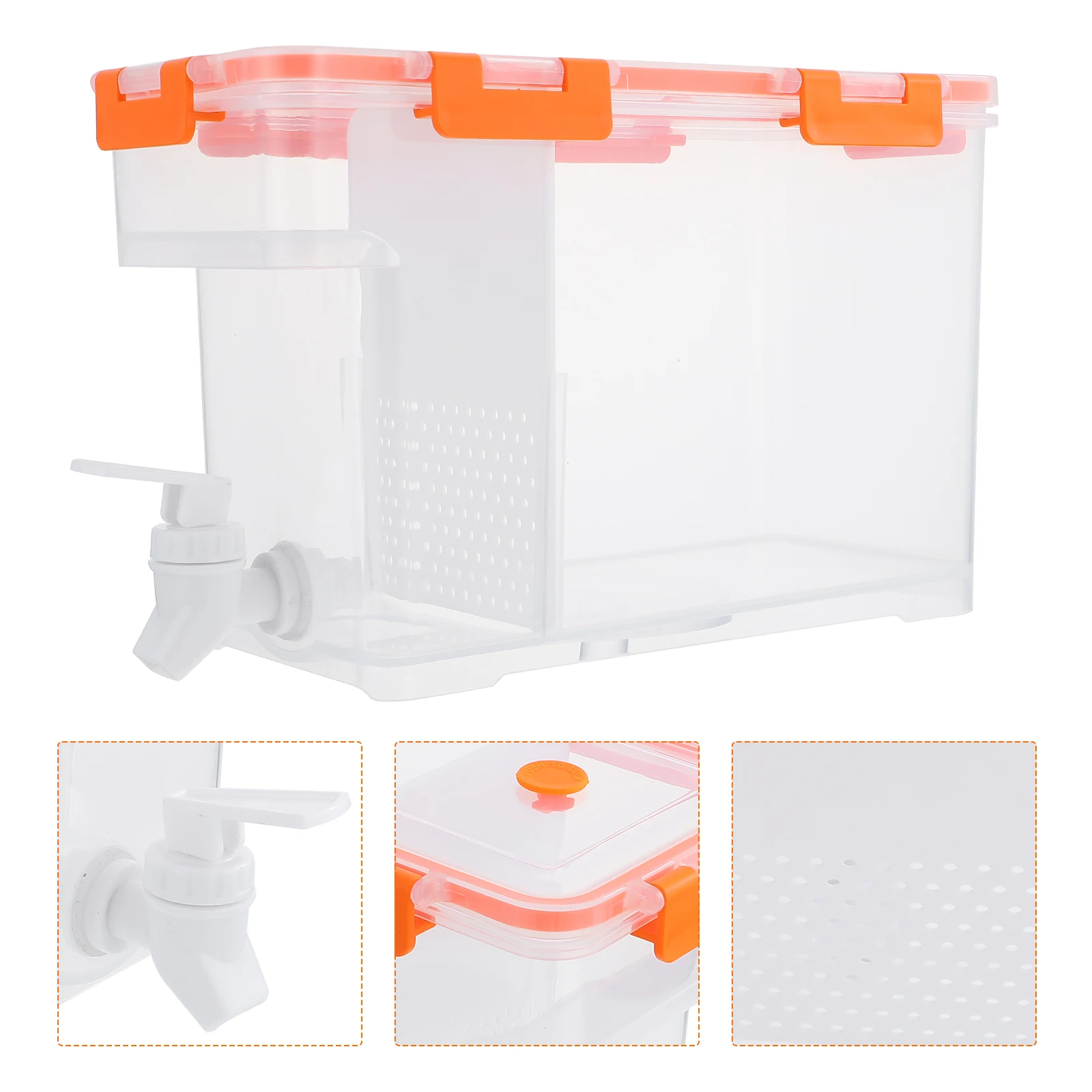 Large Capacity Cold Water Pot Drink Bucket Faucet Refrigerator Juice Pitcher Plastic Safe Tea Storage Dispenser