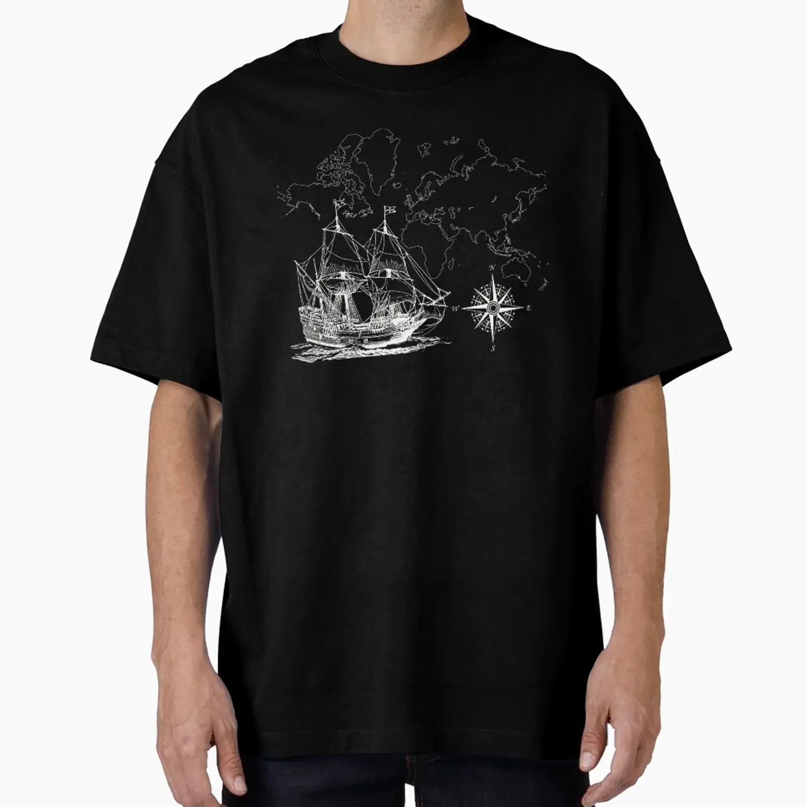 Sailing Ship Nautical designed and sold by Poppies Express vintage Washed Comfortable designer clothes Unisex fashion Soft
