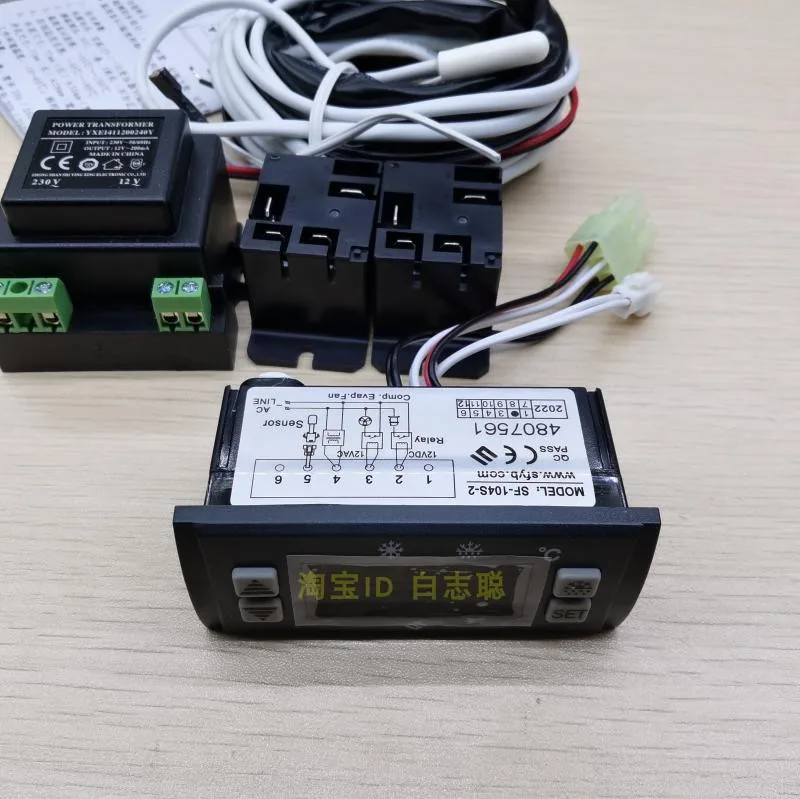 Imagem -05 - Armazenamento Frio Controlador de Temperatura Eletrônico Ajustável Controlador de Temperatura Display Digital Acessórios Sf104s2 de