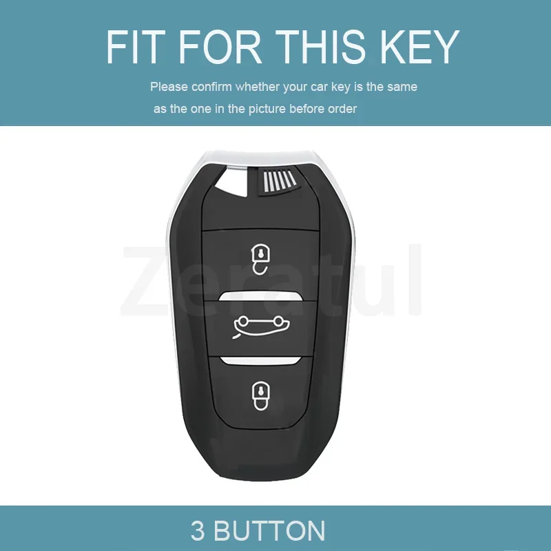 For Peugeot 2008 3008 5008 308 508 for Opel Grandland X Mokka Corsa Insignia TPU Car Key Case Cover Auto Shell Fob Holder Bag