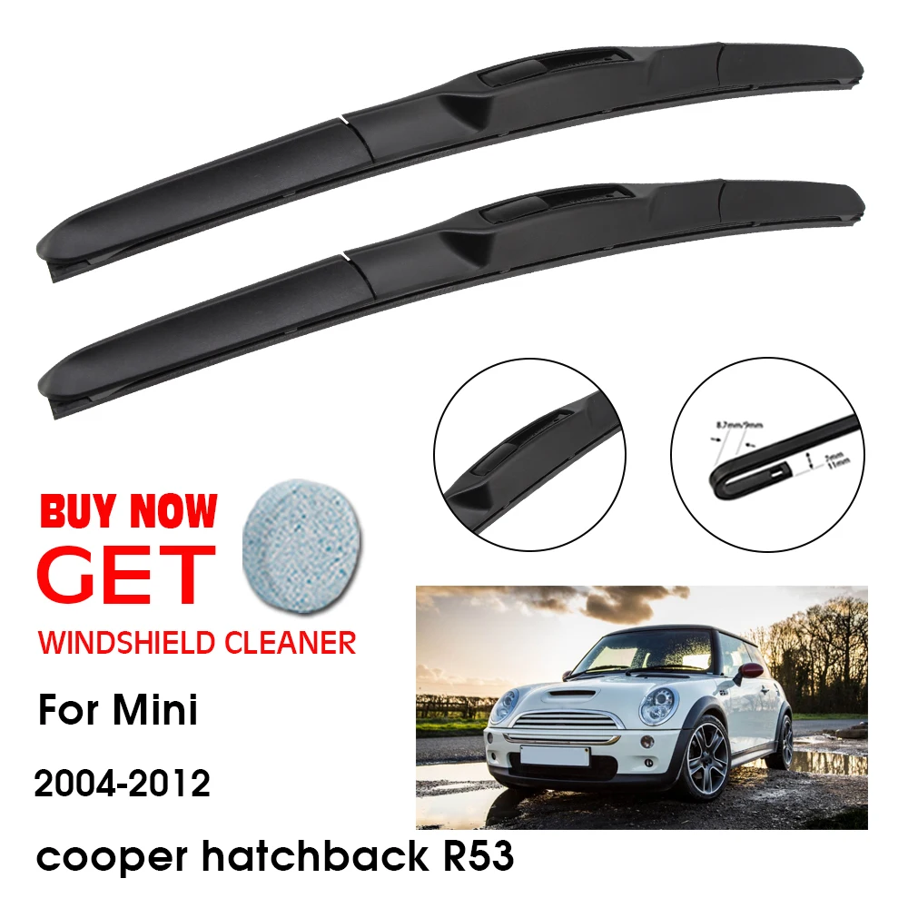 

Car Wiper For Mini cooper hatchback R53 19"+18" 2004-2012 Front Window Washer Windscreen Windshield Wipers Blades Accessories