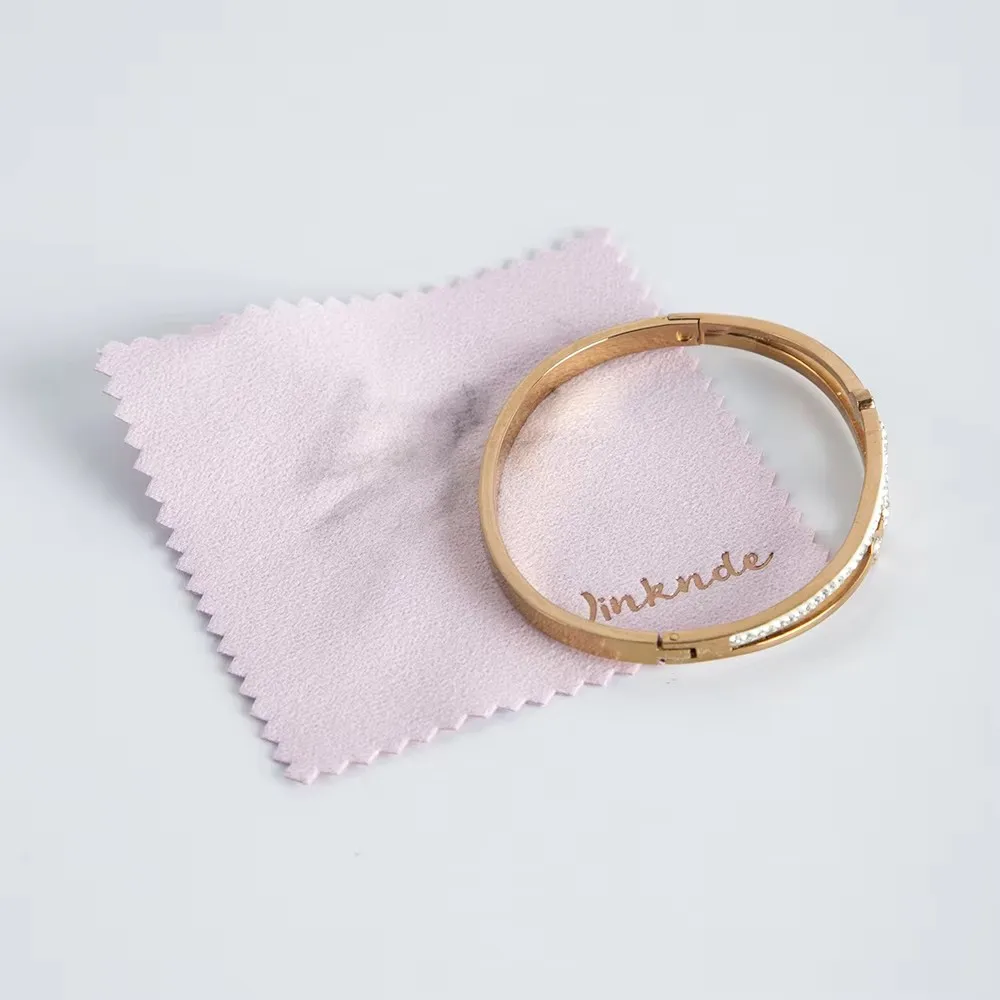 50Custom Logo Sterling Silver Polishing Cloth Lens Sunglasses Cleaning Cloths Soft Clean For Jewelry Tool Suede Cleaning Clothes