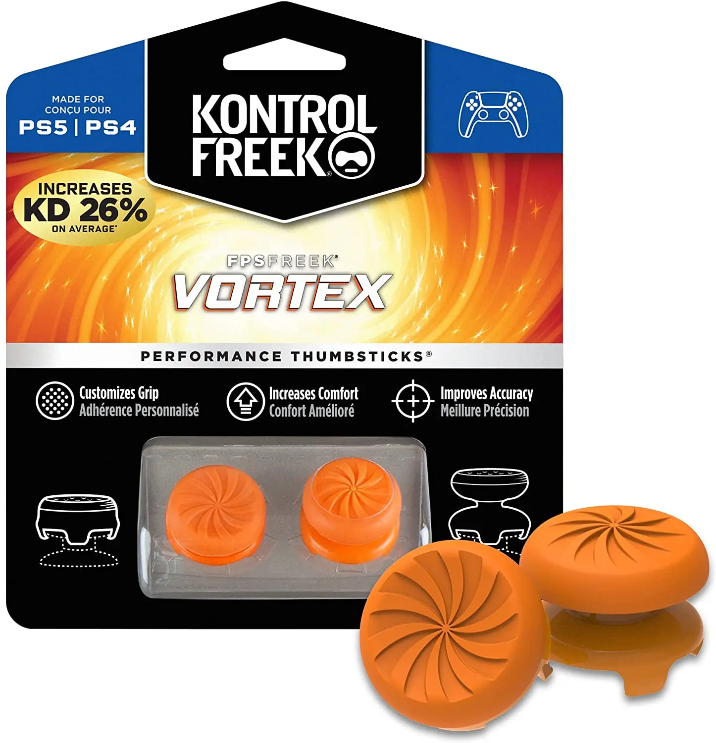 KontrolFreek FPS Freek Galaxy pour Playstation PS4 Stick analogique haute hauteur PS5 Joystick Contrmatérielle Performance Command Stick X-360