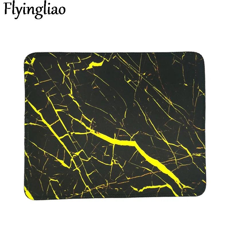 Yellow Marble Nordic Style Mousepad for Gaming Laptop Computer Desk Mat Mouse Pad Wrist Rests Table Mat Office Desk Accessories
