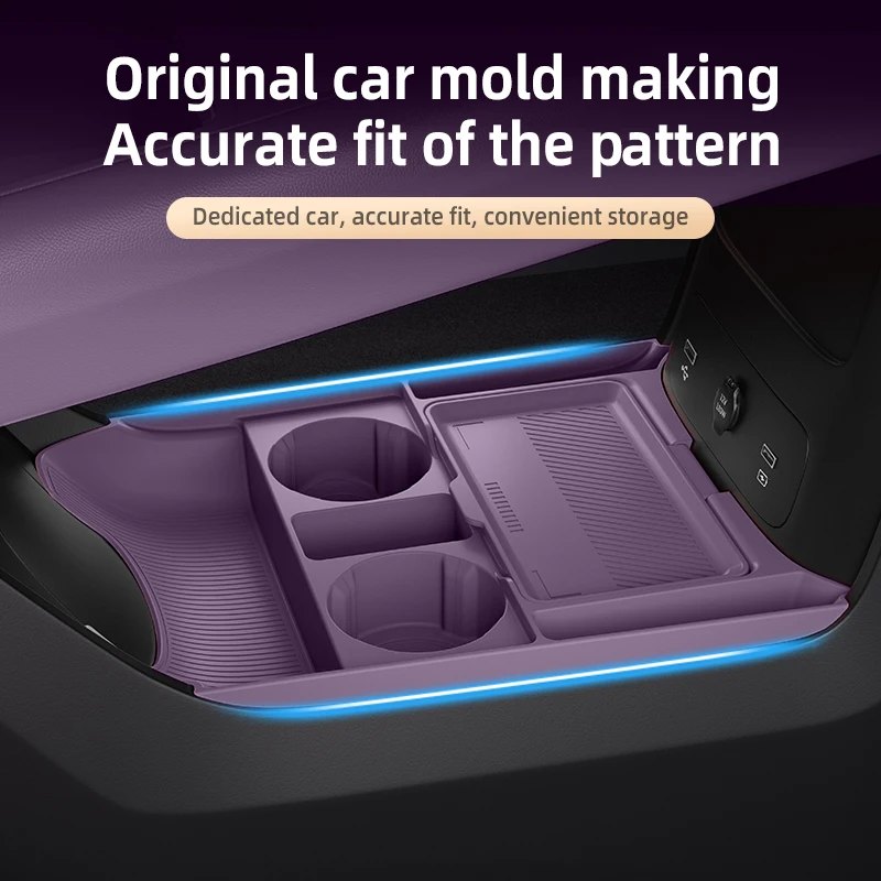 2026 For DEEPAL S07 Silicone Center Console Below Storage Box Central Control Organizer Mat Car Interior