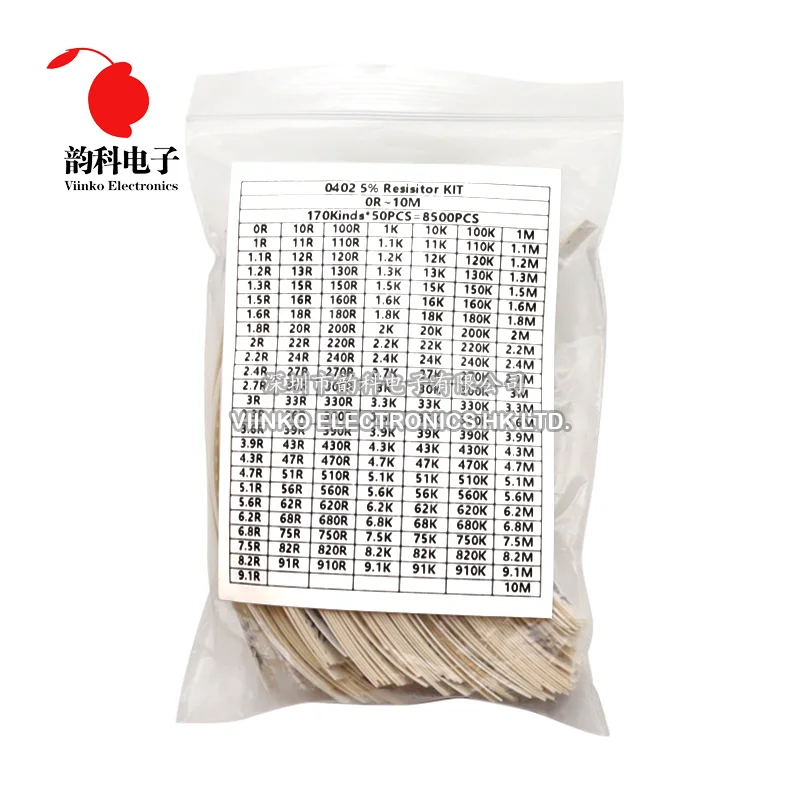 0402 170 5% Werte smd Chip Widerstand sortiert Kit 0r-10m Ohm Widerstand Proben eingestellt