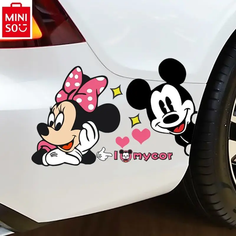 

MINISO car scratch resistant, scratch resistant, covering, creative, personalized, cute cartoon, Mickey and Minnie Accessories