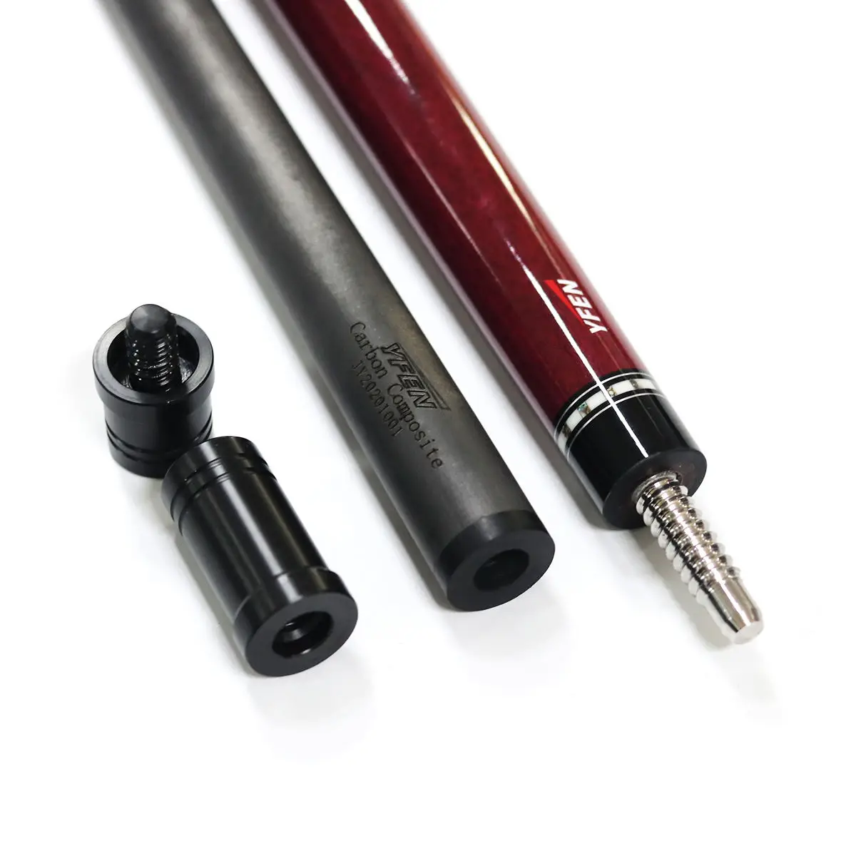

High Quality YFen 3-pcs 57‘’ Billiard Jump Break/Punch Cue with Carbon Fiber Shaft, High Hardness 13mm Cue Tip for Sale
