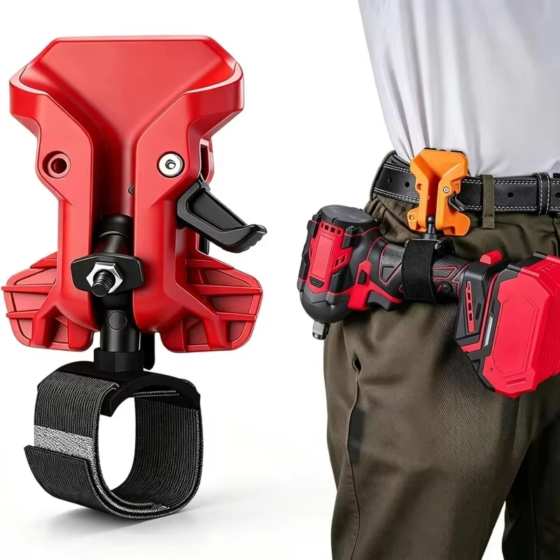 Portable Self-Locking Drill Holder with Belt Clip Quick Release High-Hardness Quick-Hook Tool Organizer for Portable Tools