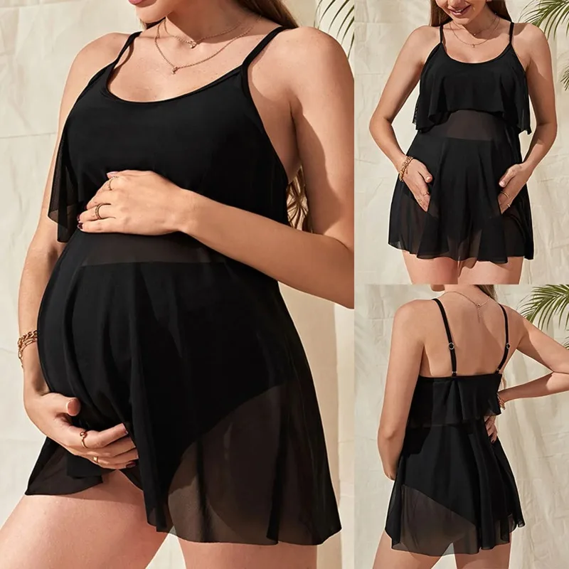 Maternity Cover Ups for Swimwear Maternity Loose Cover Belly Pregnant Separate Swimsuit Women's Maternity Swimsuit Size Medium