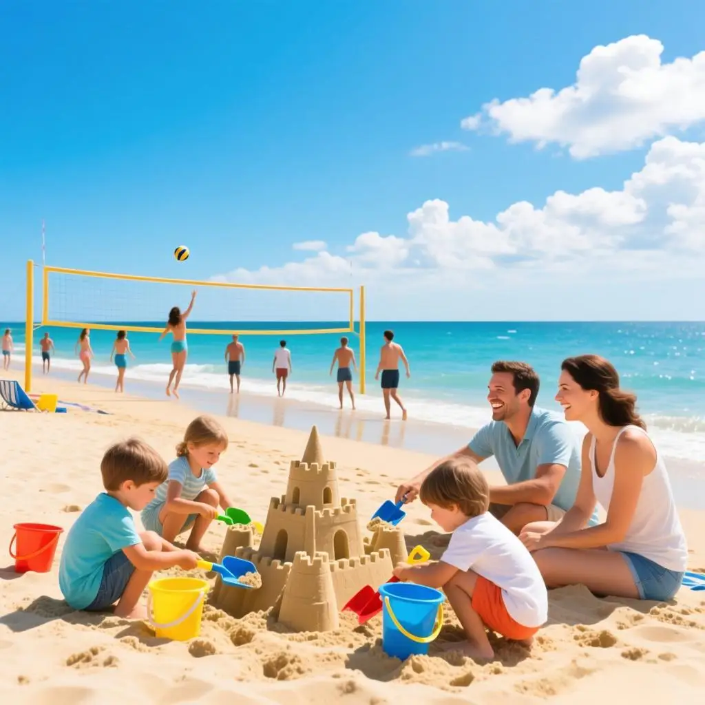 Jouets de plage pour enfants, jouets de bac à sable de construction de château de sable, activité d'eau et de sable en plein air d'été, cadeaux de table sensorielle pour garçons et filles