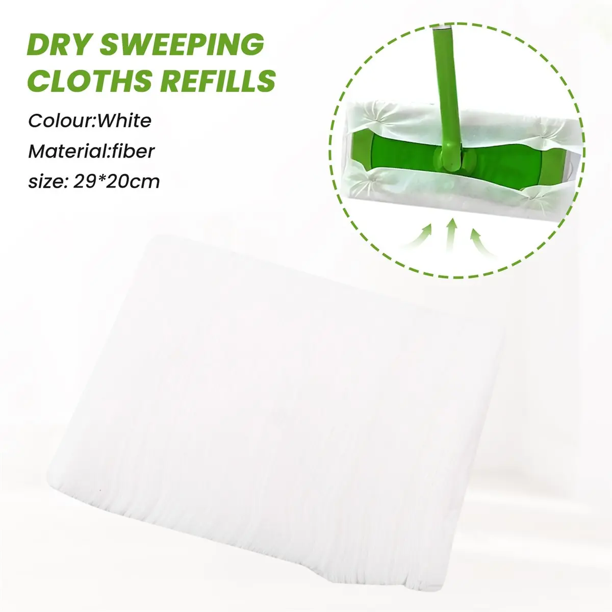 fitfit 100 Count Dry Sweeping Cloths for Swiffer Sweeper Mop,Dry Mop Refills Pads for Swiffer Dry Sweeper, for Floor Mopping
