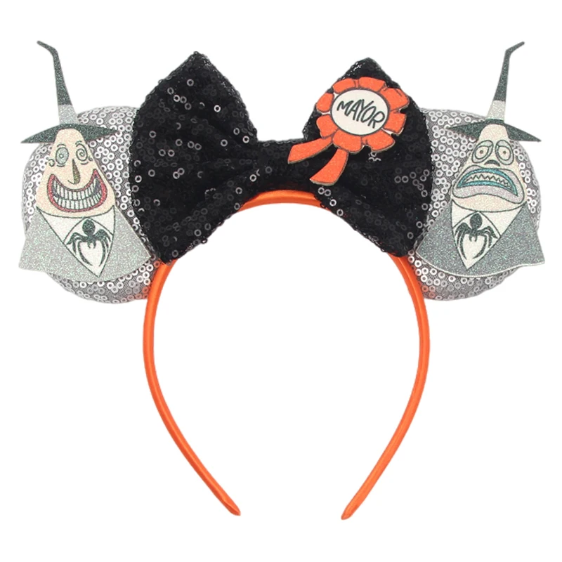 2026 Disney Castle Sequin Mouse Oren Hoofdband Pailletten Boog Haarband Voor Meisjes Kinderen Festival Party DIY Hoofddeksels Accessoires