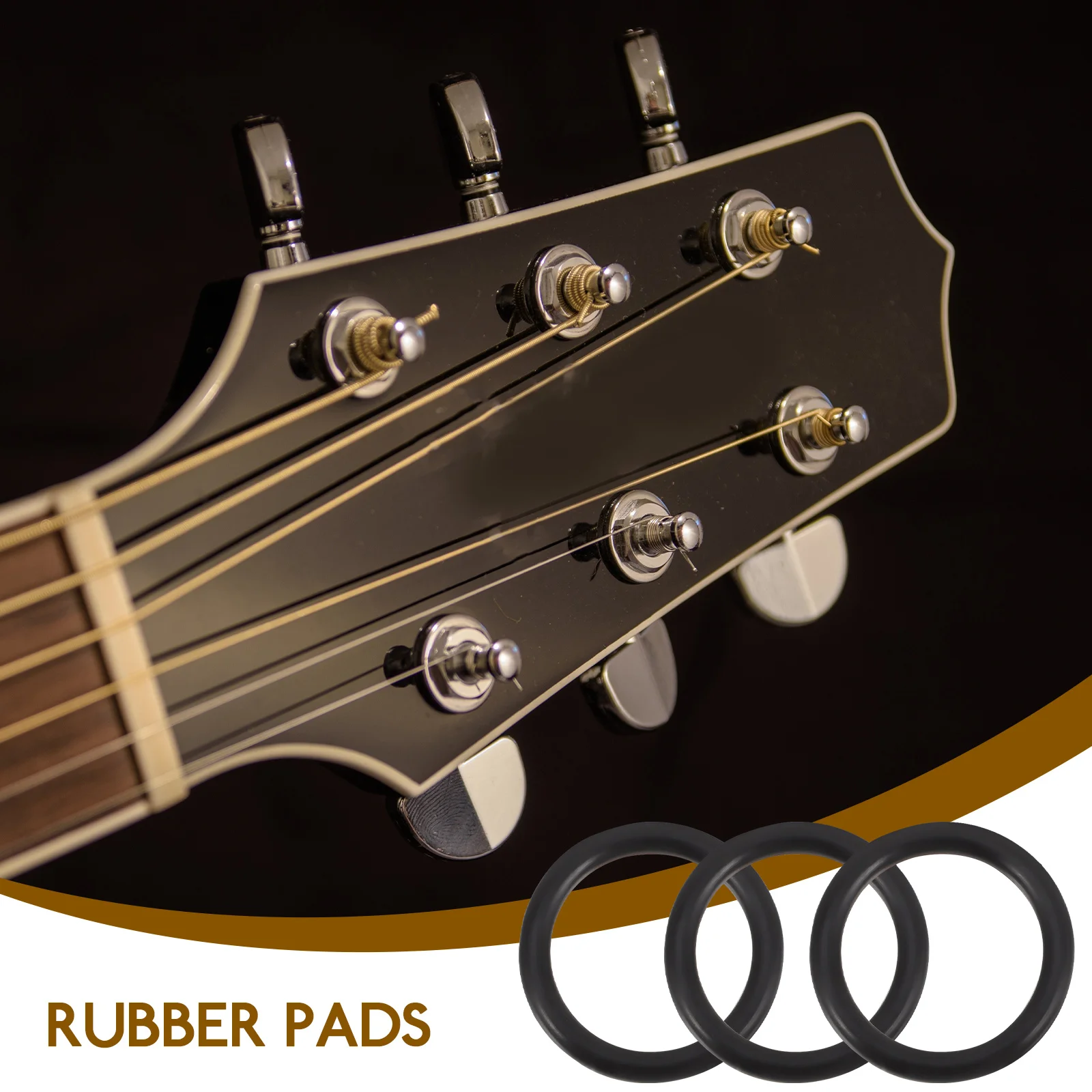 

100 Pcs Guitar Knob Accessories Parts Knobs Accessory 12mm Shape Rings Seals Gaskets Pick up Supply Musical Instrument