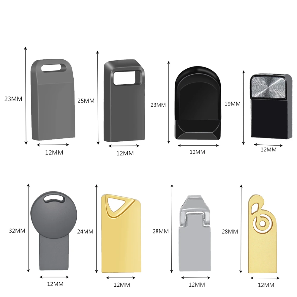 Unidad Flash Mini Usb 2,0 de alta velocidad, Pendrive de 64GB, 32GB, 4GB, 8GB, 16GB, logotipo, lote de 10 unidades