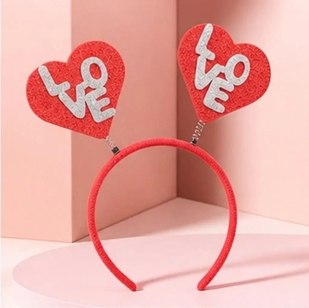 Heart Hair Band For Birthday Party Photo Props Wedding Planner Women's Design Hairband Soft Comfortable Festive