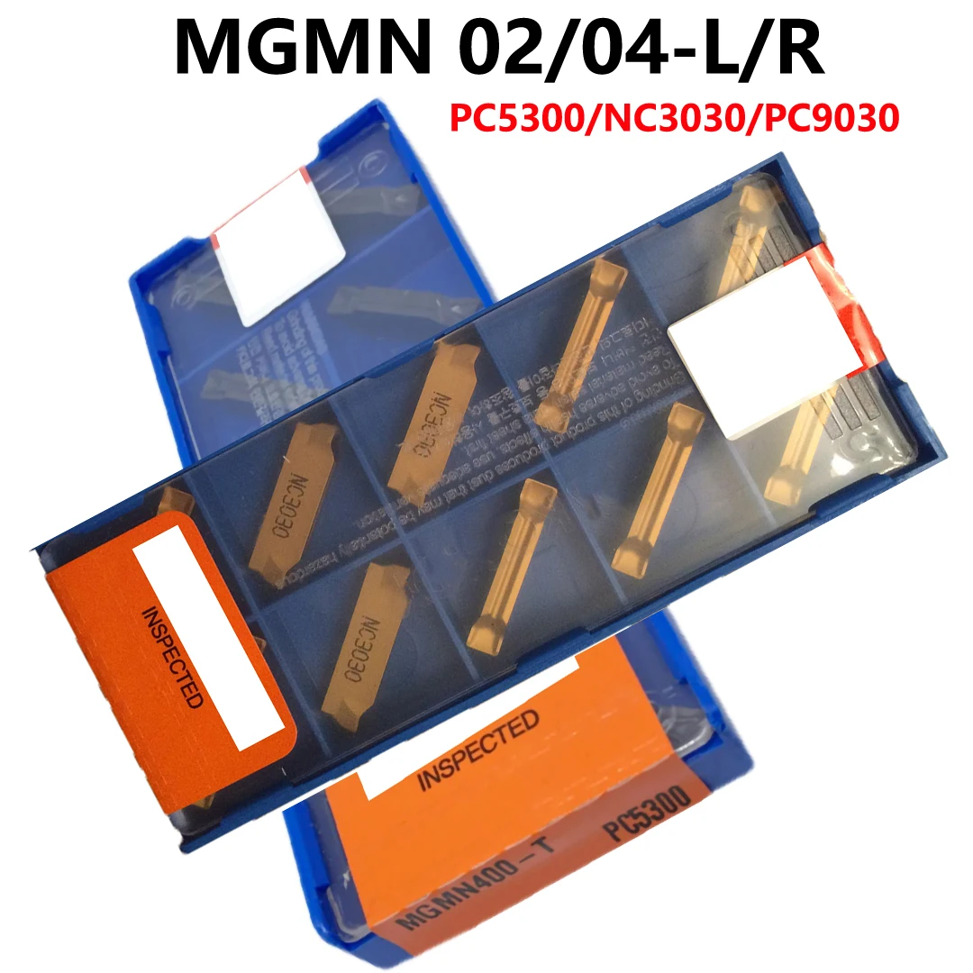 Original Carbide Inserts MGMN300-02 MGMN 200 MGMN200 MGMN300 MGMN400 MGMN500 -02-04-R-L PC5300 NC3030 NC3020 for Grooving Holder