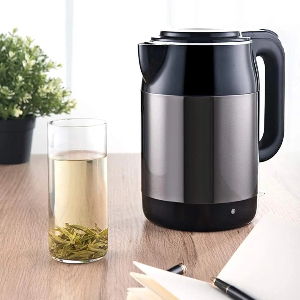 Stainless Steel Electric Water Kettle, 1.7L Cordless Tea Kettle With Auto Shut-Off, Double Wall Anti Hot Water Boiler