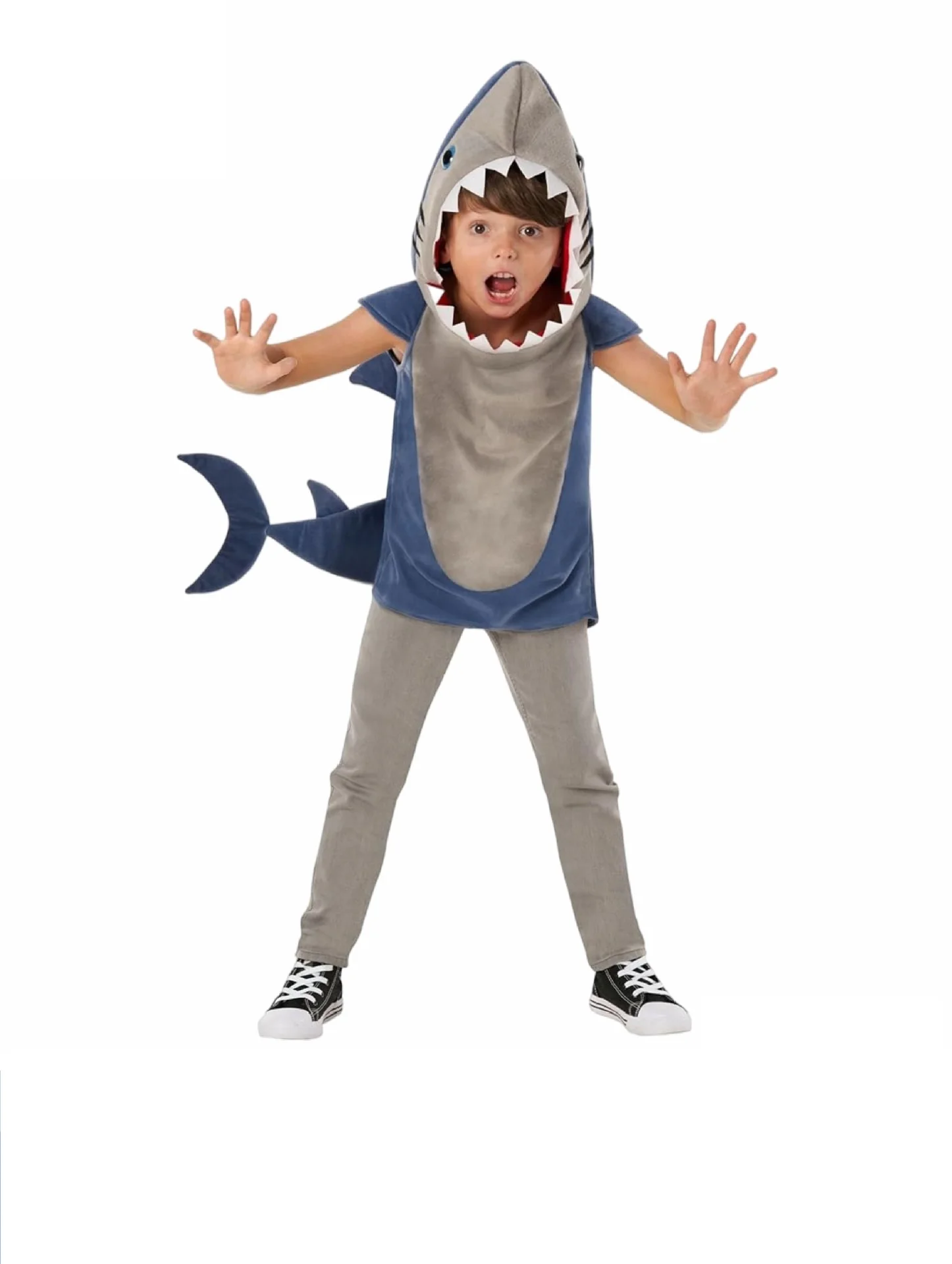 animals top Cosplay grey shark top suit Costume Halloween for kid shark deluxe