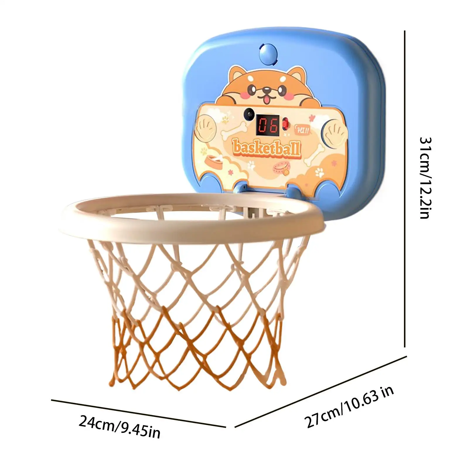 ห่วงบาสเกตบอลในร่มชุดห่วงบาสเกตบอลสําหรับเด็ก Interactive ติดผนัง Ball กีฬาของเล่นกระดานบอกคะแนนสําหรับ Home School