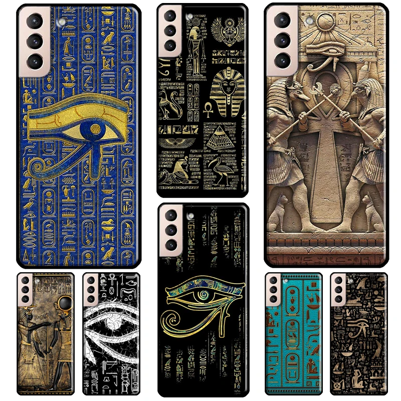 Sacred Eye of Horus Egypt Fresco Cover For Samsung Galaxy S20 FE S8 S9 S10 Plus Note 10 Note 20 S22 S21 Ultra Phone Case