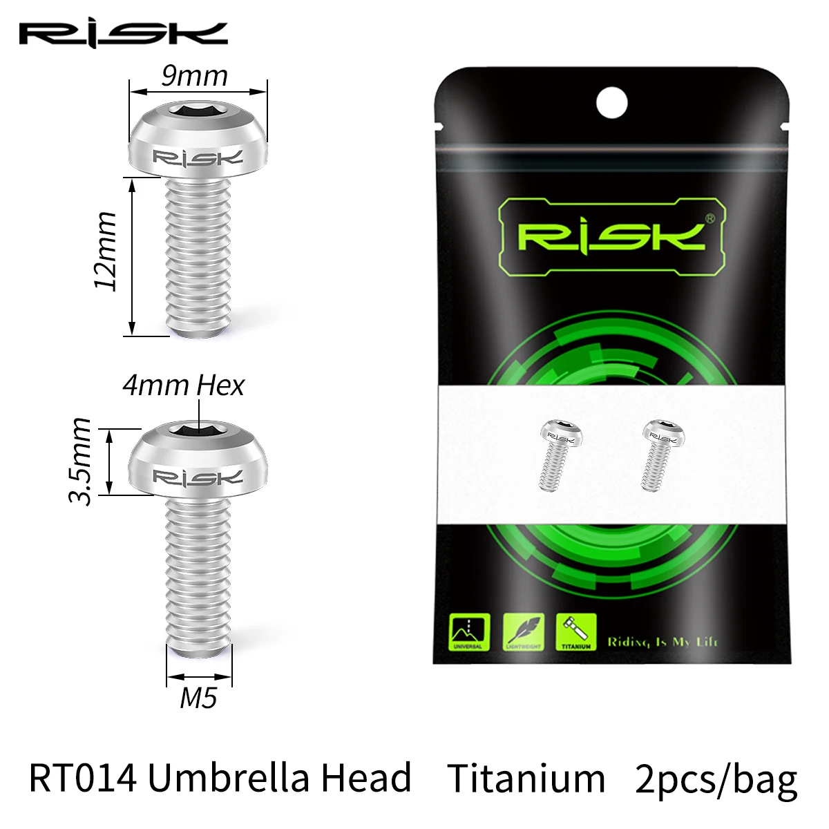 Risiko M5x12mm Fahrrad Flaschenhalter Befestigungsschrauben Titanlegierung MTB Rennrad Flaschenhalter Schrauben Luftpumpe Feste Schrauben