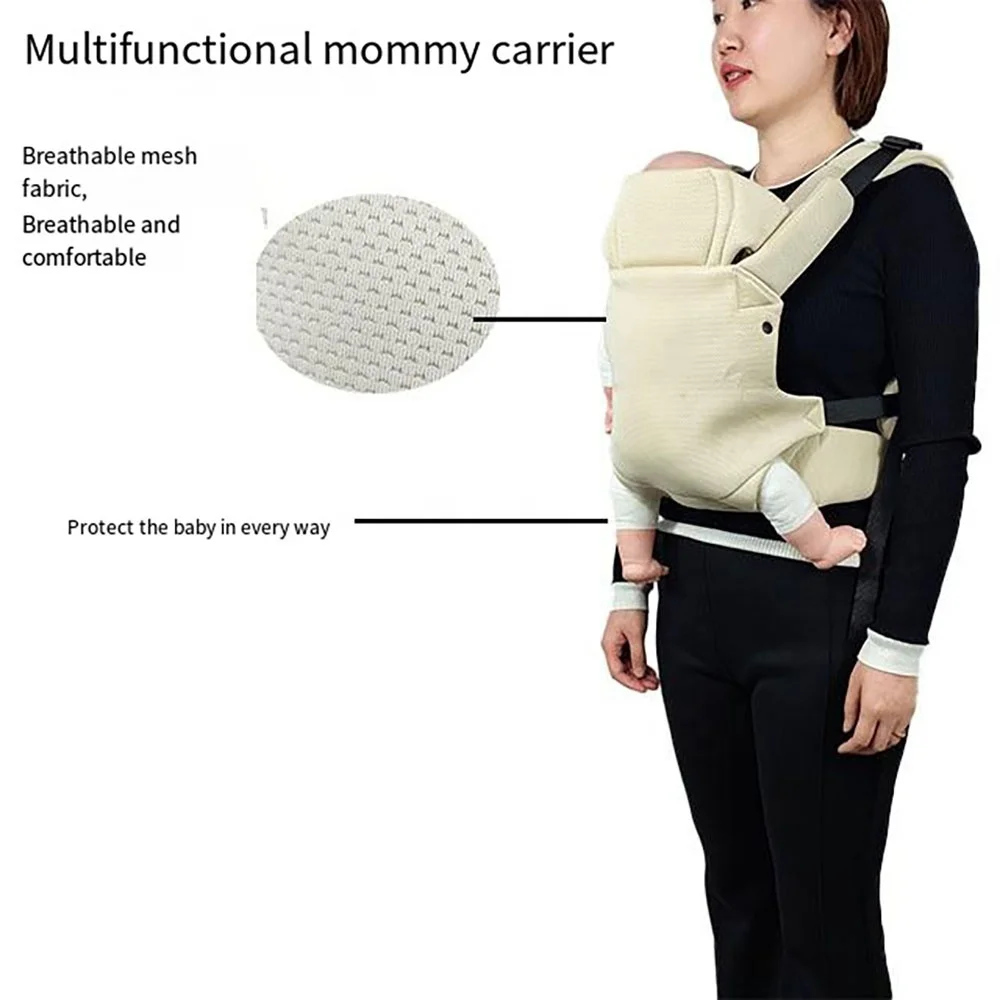 Sac à Dos Ergonomique Réglable Multifonctionnel pour Bébé, en Polyester et Coton, Siège de Hanche, Nouvelle Collection 2024