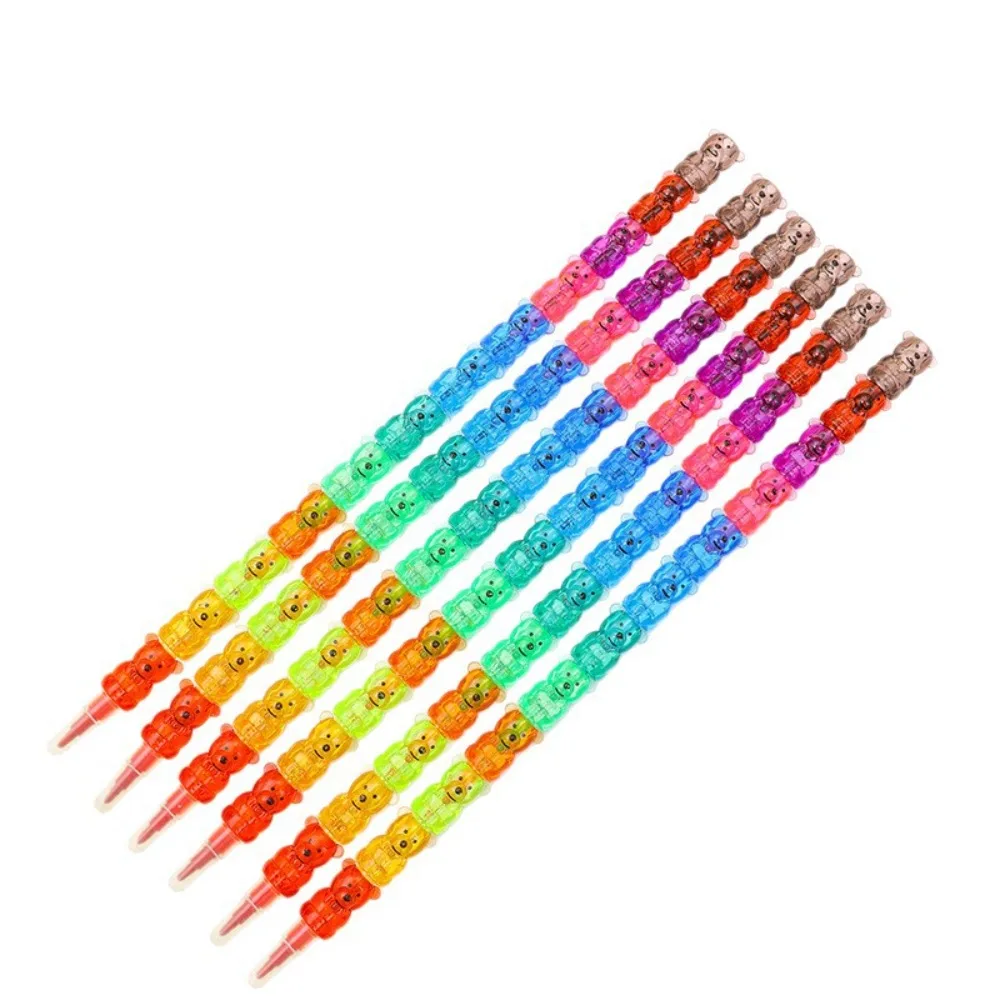 6–24 Stück Baustein-Bären-Stifte in 12 Farben für Geburtstagsfeiern, Karneval, Schulanfang, Geschenk, Schule, Kindergarten, Preis, Geschenkpaket – Detail 7