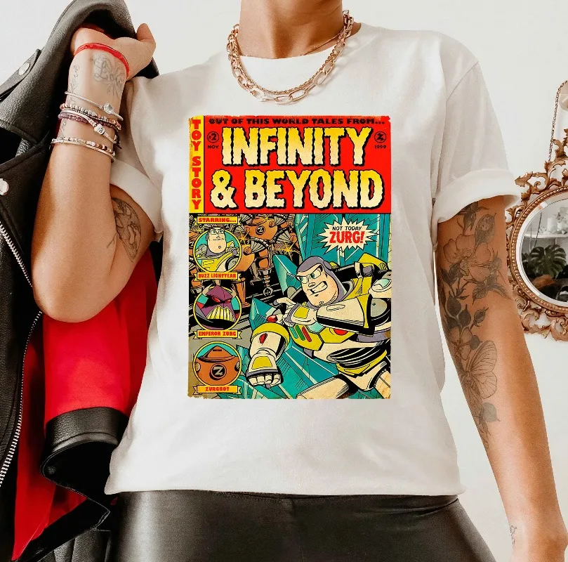 

Летняя мода 2025 года, новая рубашка «История игрушек», рубашка в стиле ретро с комиксами Базз Лайтера, одинаковая рубашка для всей семьи, рубашка Walter World, большой размер