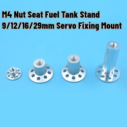 M4 Nut Base Height 9/12/16/29mm Fuel Tank Stand Servo Fixing Mount FSR-V Wear-resistant CNC Aluminum For RC Model Boat Part