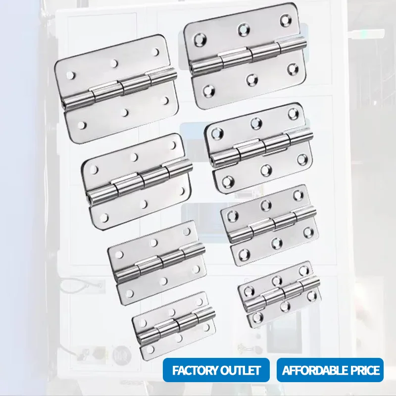 (4Pieces) 304 Stainless Steel Butterfly Hinge Electrical Equipment Heavy Industrial Equipment Furniture Door Frames And Cabinets