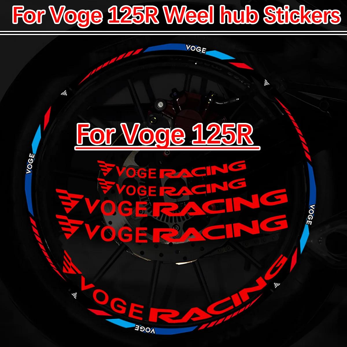

For Voge 125R Wheel Hub Rim Stripe Tape Mags Sticker Motorcycle Moto Accessories Vinyl Reflective Decals