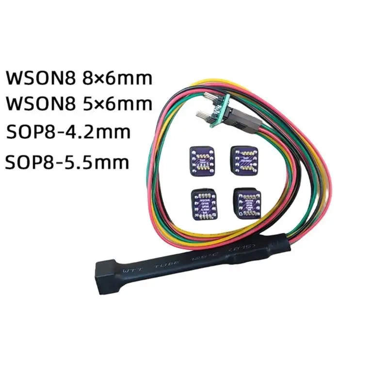 652F Programming Chip Download Burn Write Probe Spring Needle Wire Download Cable SOP8/VSOP8/VSON8/WSON8 Chip Burners Cable