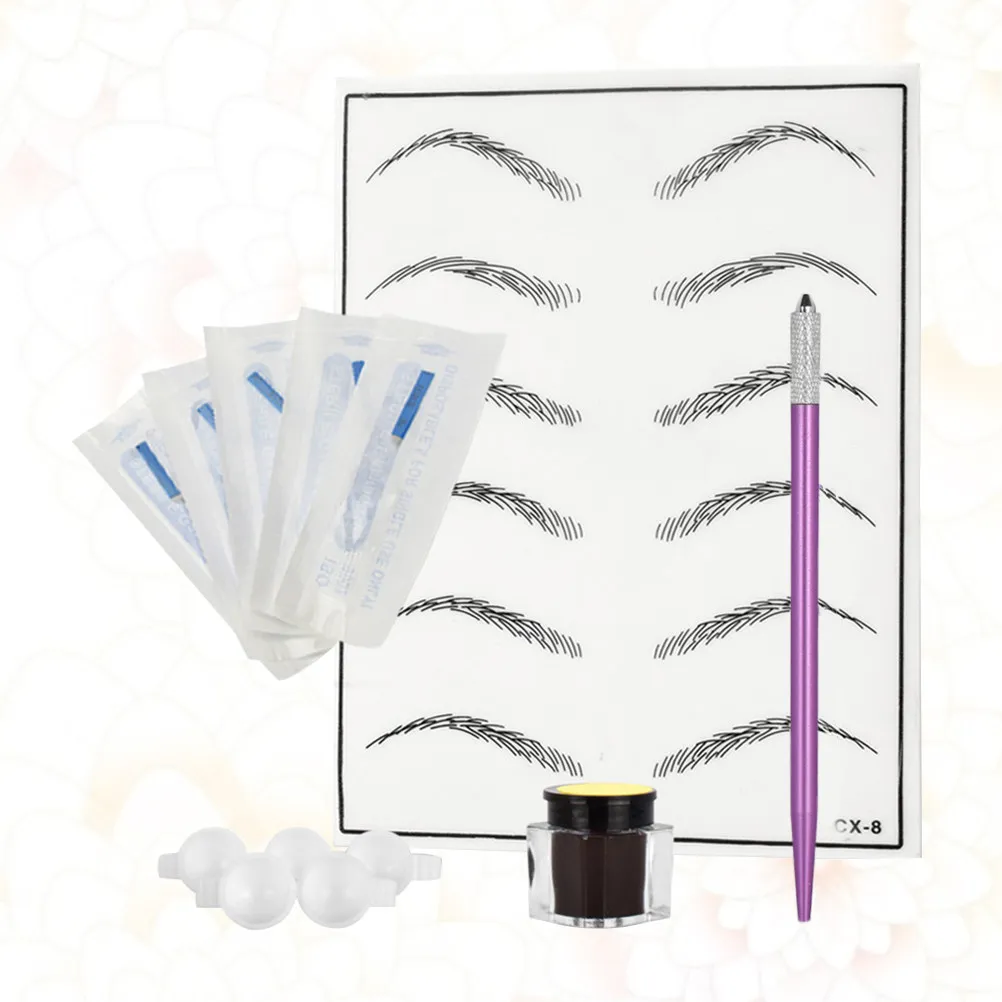 

Набор ручных инструментов для бровей: тренировочная кожа, кольцевые инструменты для обрезки, для татуажа бровей, микроблейдинга, маскировки шрамов, татуировок