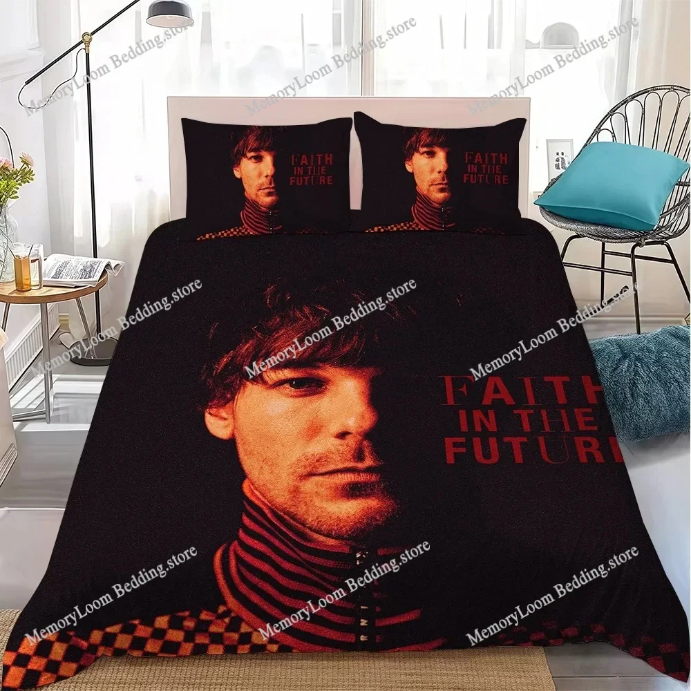 

Singer L-Louis T-Tomlinson Music Duvet Cover Set Home Style Bedding Soft Laundry Cotton Bed Student Dormitory Gift Home Textile