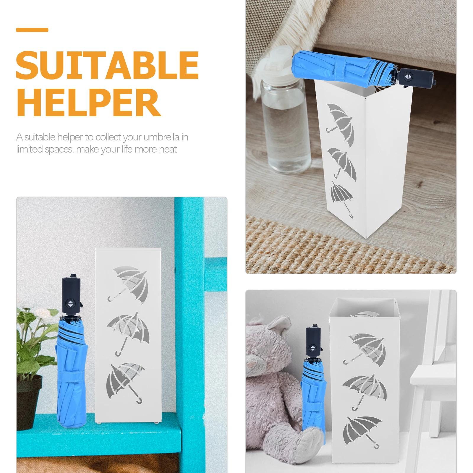 

Umbrella Bucket Iron St Household Holder Entryway Rack Cane Metal Storage Umbrella St Reliable Bucket Household