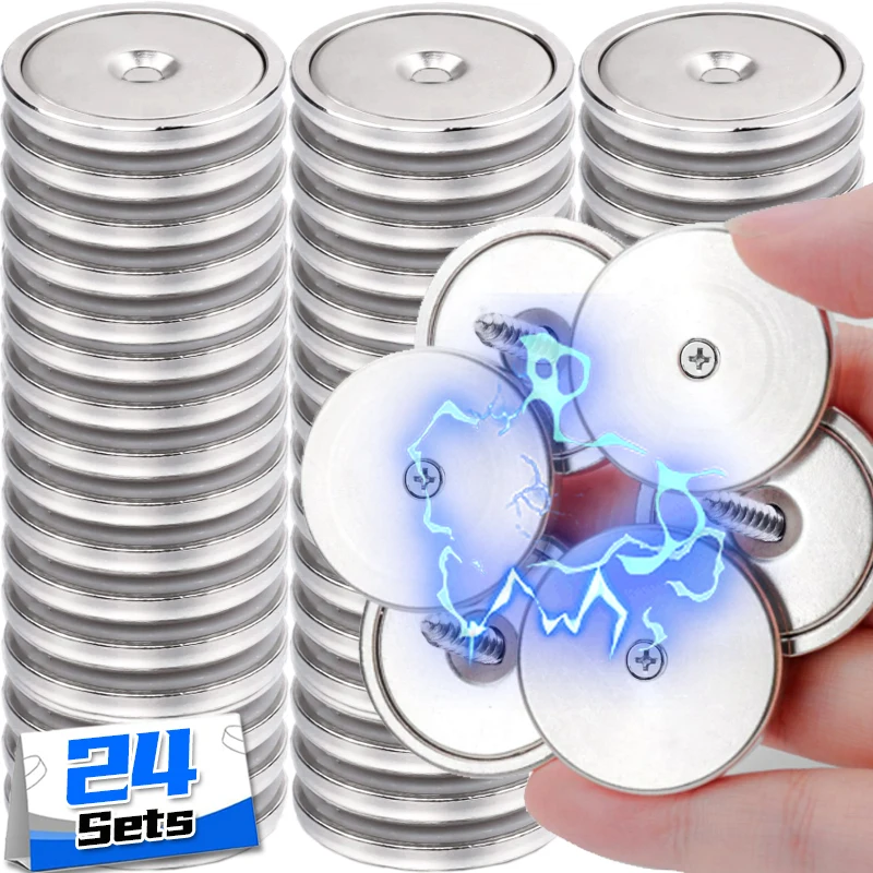 

Strong Magnetic Cabinet Snaps Cupboard Door Magnet Clasps with Screws Wardrobe Seal Snap Furniture Door Fastener Hidden Latchs