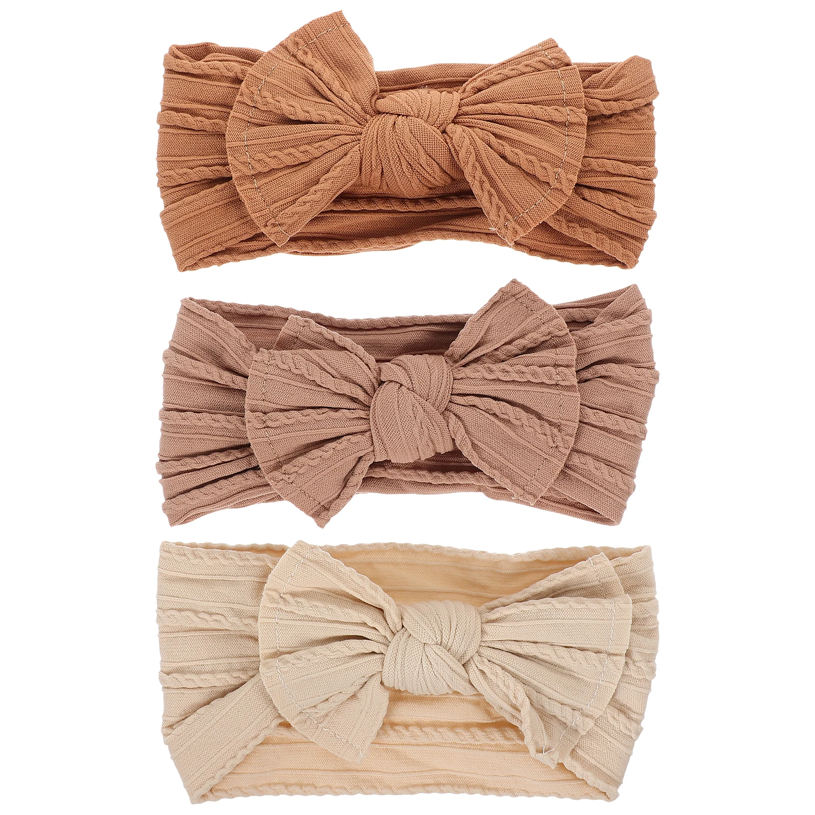 

3pcs Hairbands Toddler Hair Bow Newborn Infant Bow Headbands For Girls Soft Nylon Elastic Girl Headband Adorable