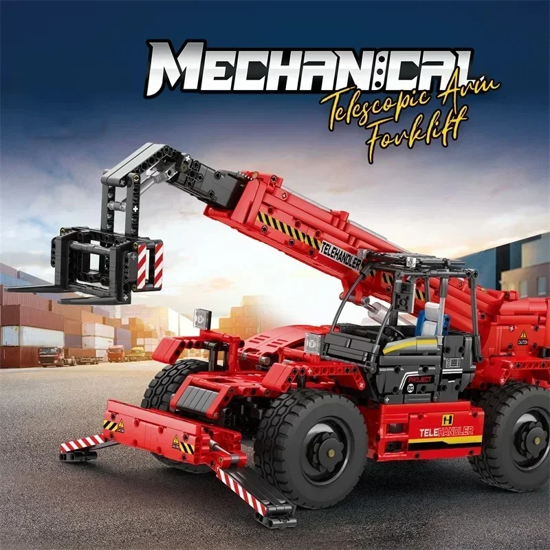 

2260PCS Telescopic Forklift Building Blocks City Engineering Vehicle Remote Control Car Model Bricks Kids DIY Toy Birthday Gifts