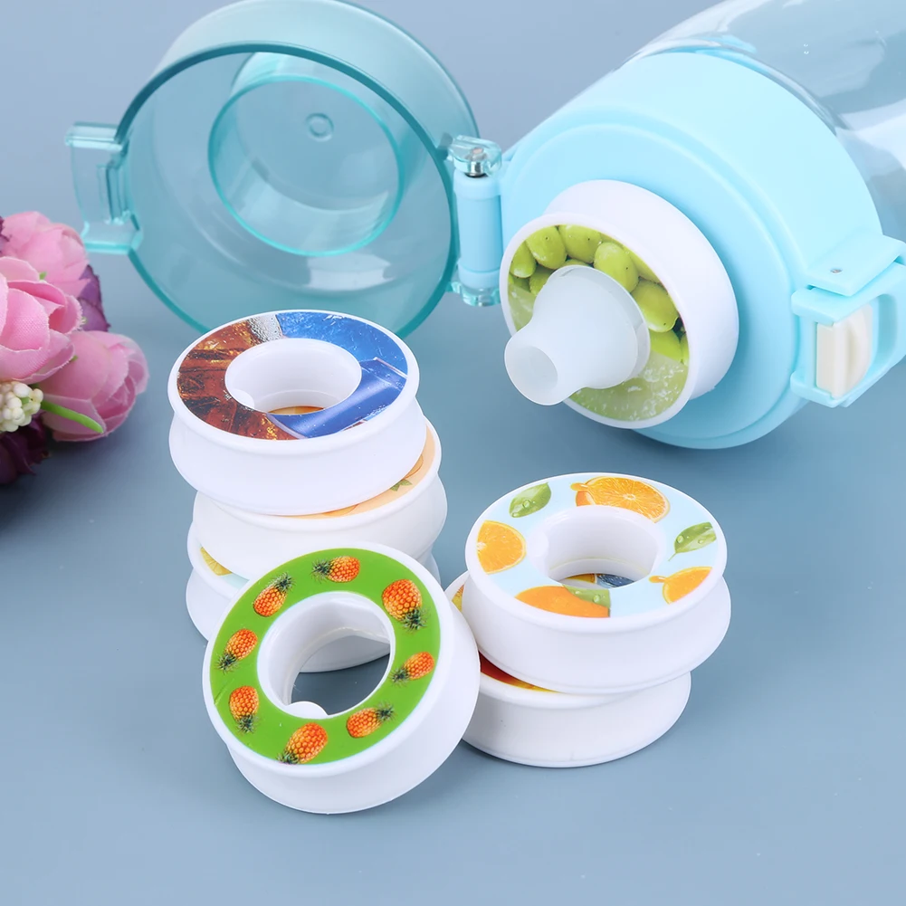 7Pcs Water Cup Fragrance Ring Multi-flavor Sports Bottle Flavour Pod Drink More Water 0 Sugar Used In Flavoured Drinking Bottle