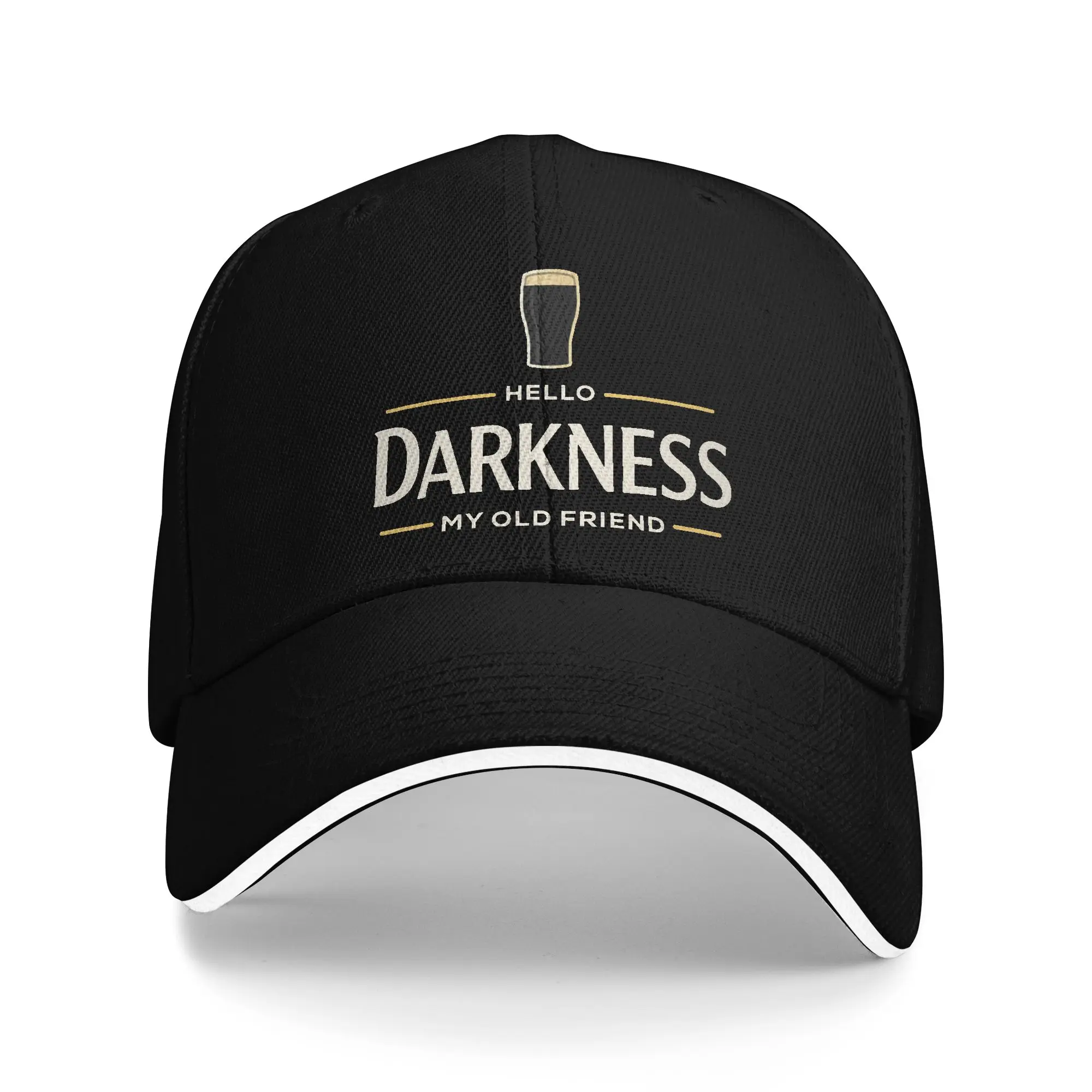 Hello Darkness My Old Friend Irish Beer Sun Baseball Cap Summer Female Male  Design Trucker Hat Breathable Stylish Baseball Caps