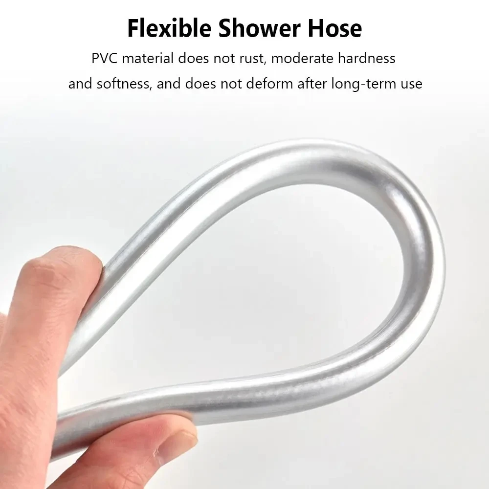 PVC Handheld Shower Head Hose Universal Flexible Anti Winding Explosion-proof Water Tube Bathroom Faucet Hose Extension Pipe