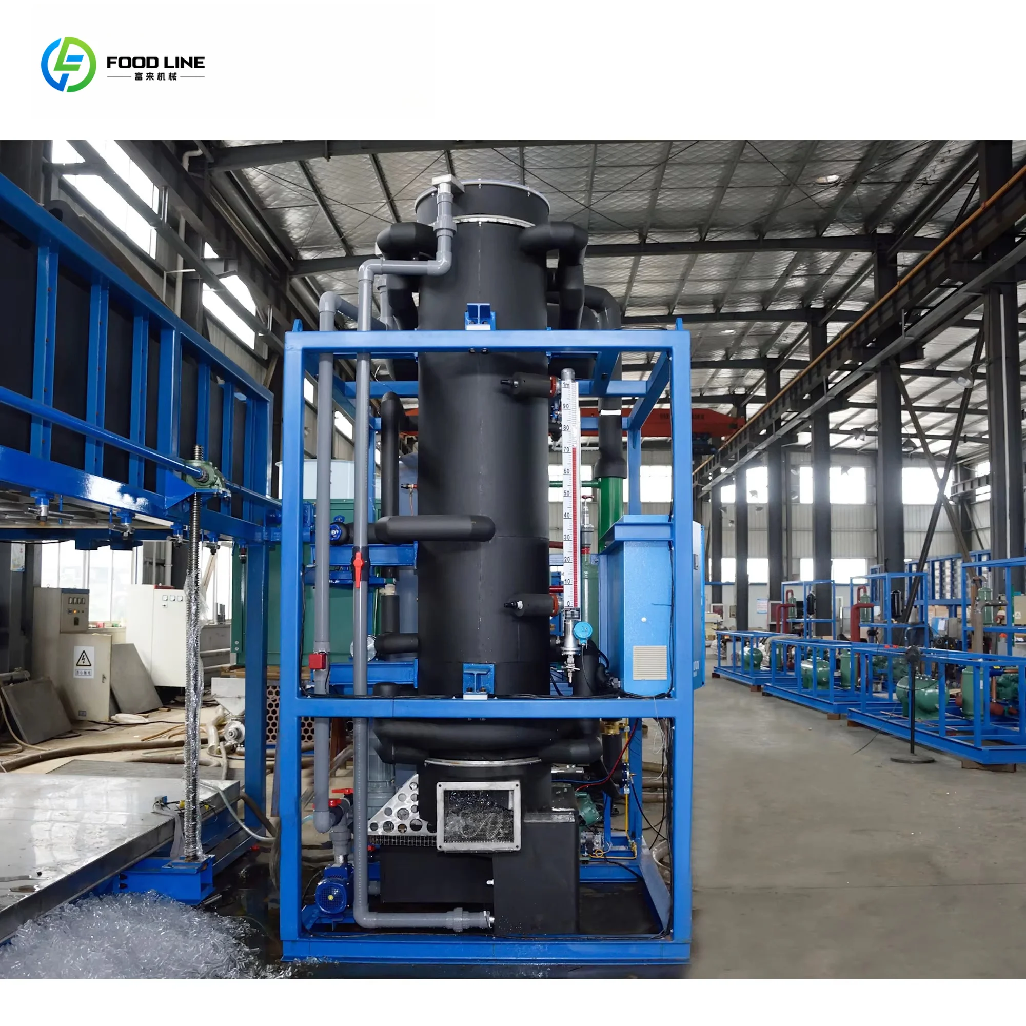 Full Automatic Large Capacity Tube Ice Machine with PLC Control System Long Service Life Customized