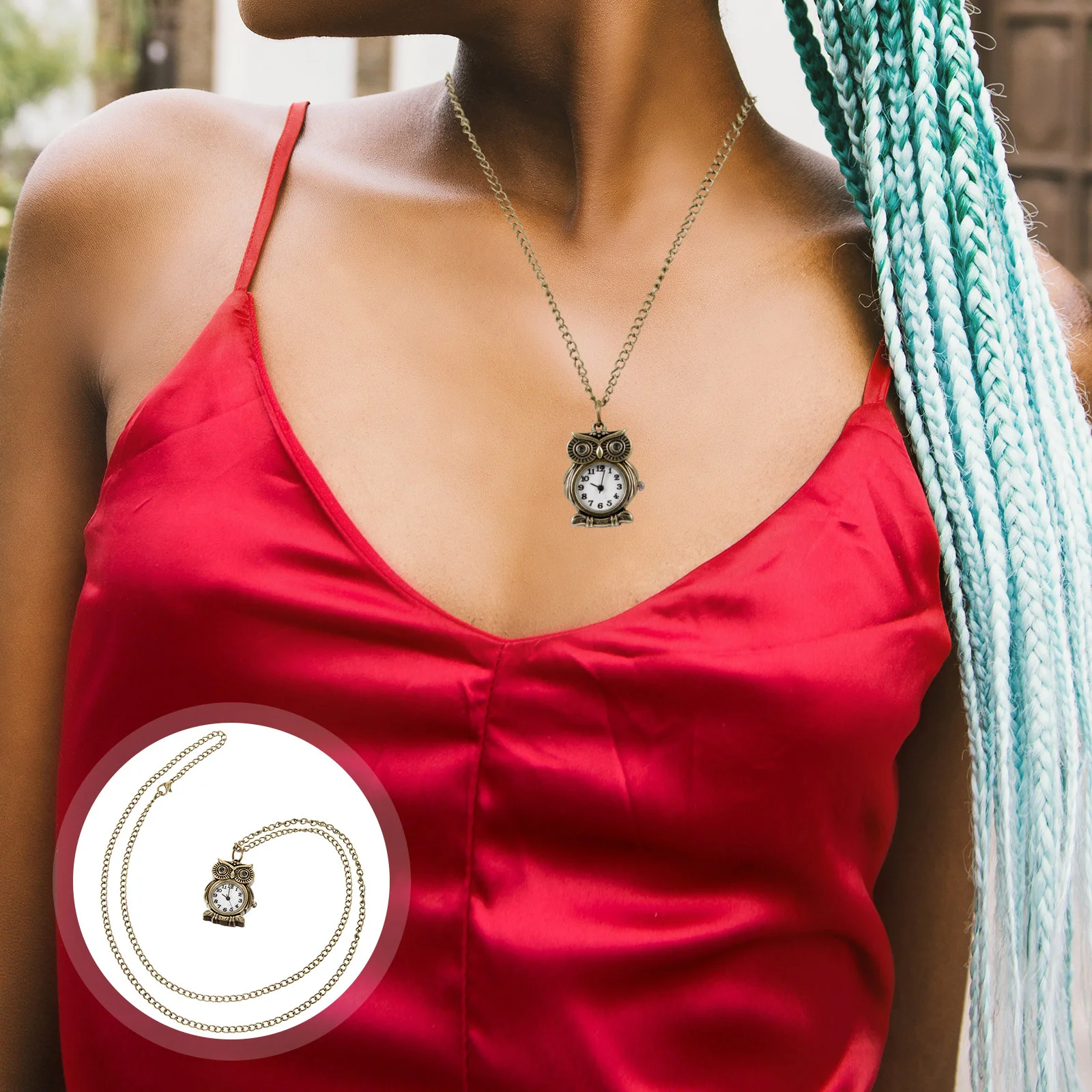 ساعة جيب على شكل بومة عتيقة للجنسين، قلادة ديكور كلاسيكية ميكانيكية رقمية للرجال والنساء