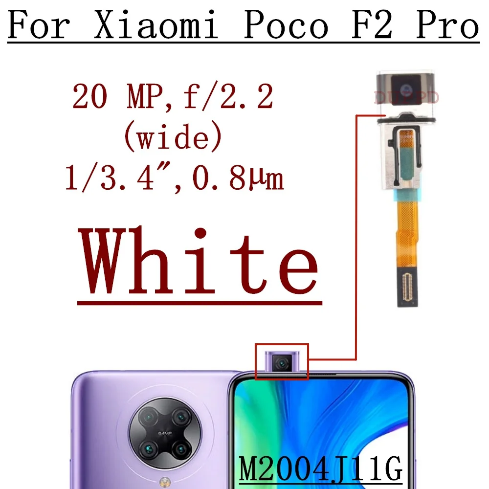 Front Camera For Xiaomi Poco F2 Pro F3 GT F4 GT F5 Pro Small Frontal Selfie Facing Cameras Module Flex Cable Parts