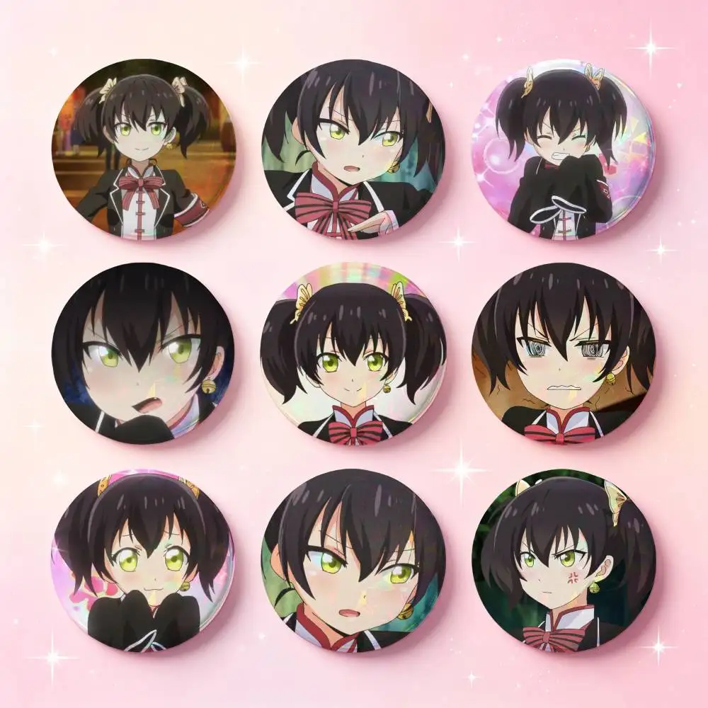 Kochou Wang Anime Figure Badges Button Round Creative Pin Brooch Badge Bag Decor Accessories Fans Collect Friends Gifts
