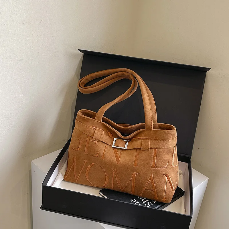 

​2025 New Women's Embroidered Suede Tote Bag, Underarm Shoulder Sling, Bohemian Crossbody for Daily, Chic & Spacious​