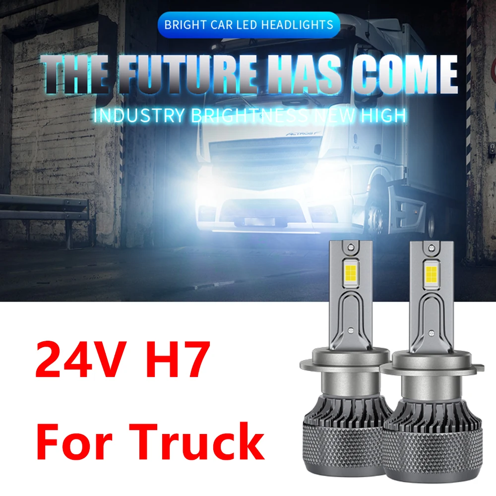 

24V H7 led truck headlight H1 led h3 led H4 led headlamp Car headlight High low beams Super bright h7 led 24v Truck Lorry Light