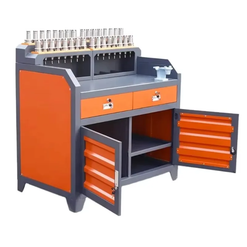 Affordable, durable cold-rolled steel cabinet table with light powder coating, 100 kg load, stainless steel handle