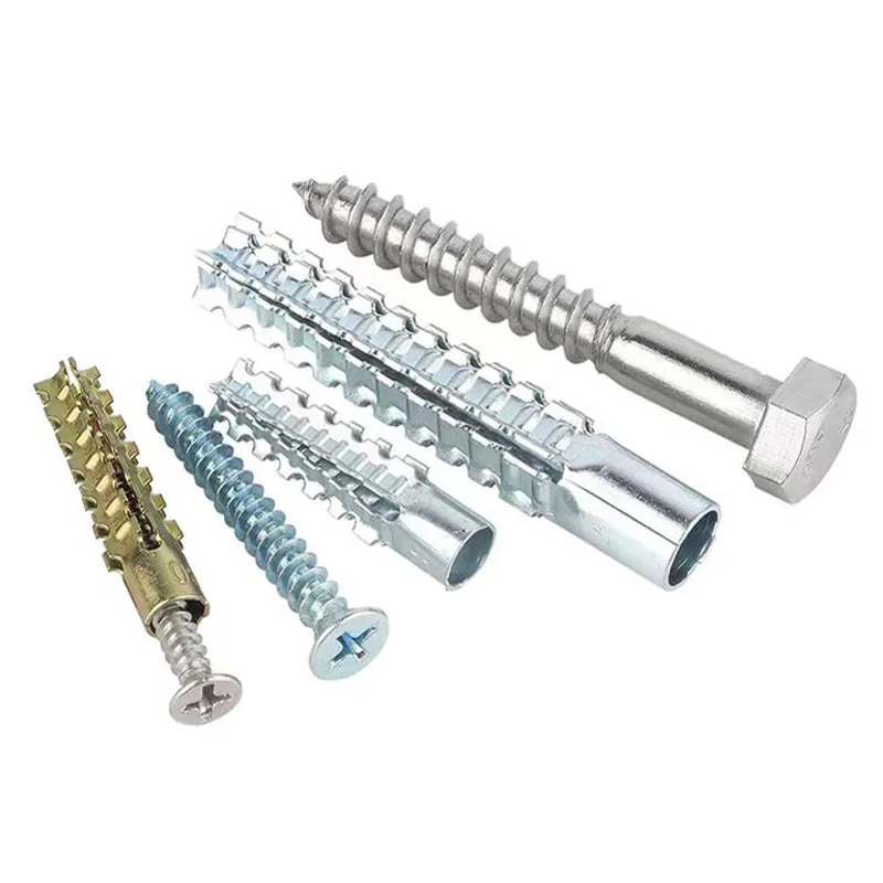 6/8mm Expansion Pipe for Hollow Walls Metal Expansion Screws Kit Self Tapping Screws Pipe Drilling Plug Fastener Bolt Anchors